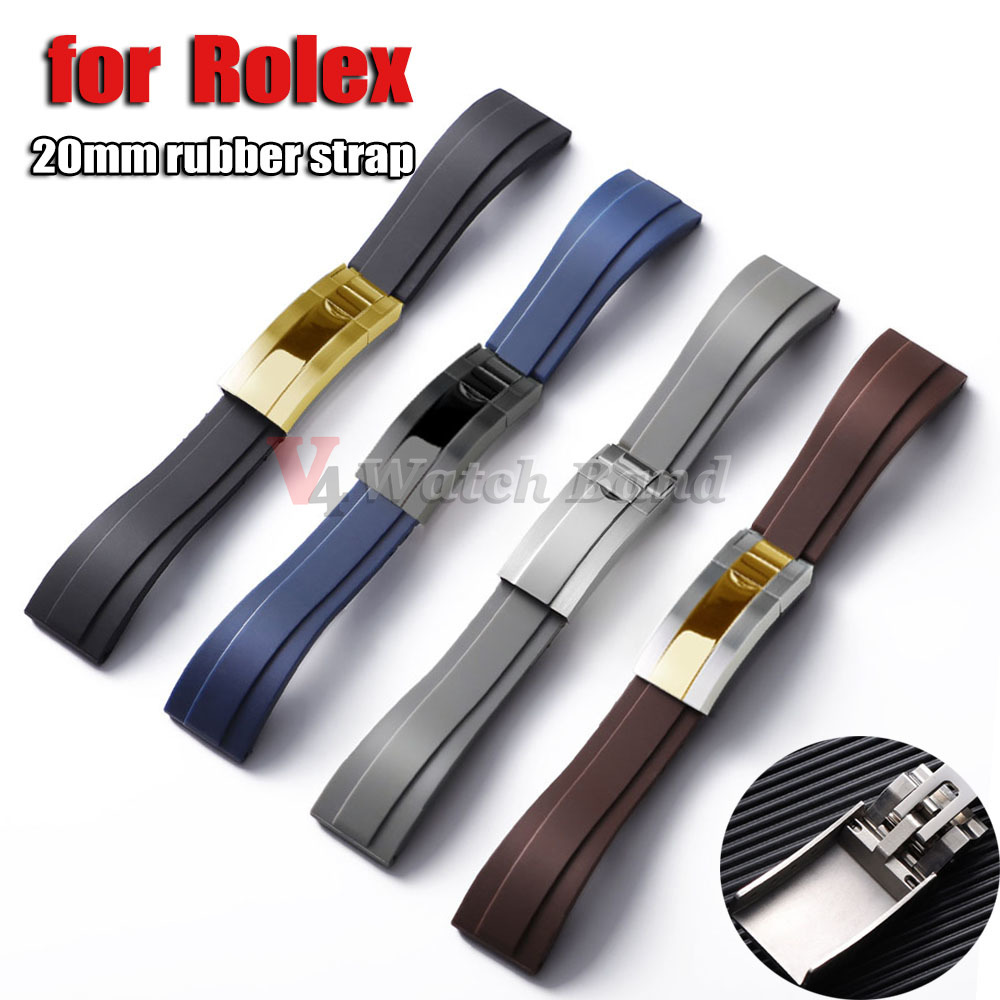 Luxury Watch With Rubber Strap - High Quality Silicone Watch Band 20mm