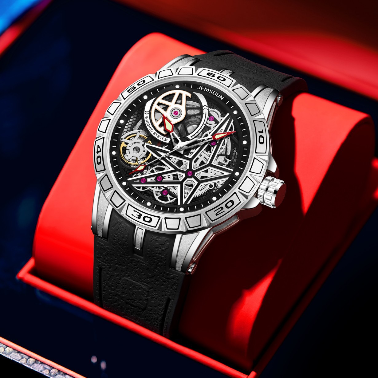Creative 3D Quartz Watches Men - Luxury Watch With Rubber Strap recension och pris