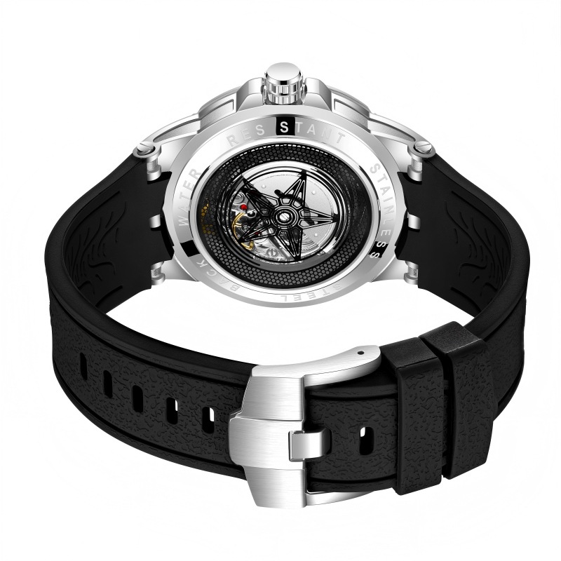 Creative 3D Quartz Watches Men - Luxury Watch With Rubber Strap recension och pris