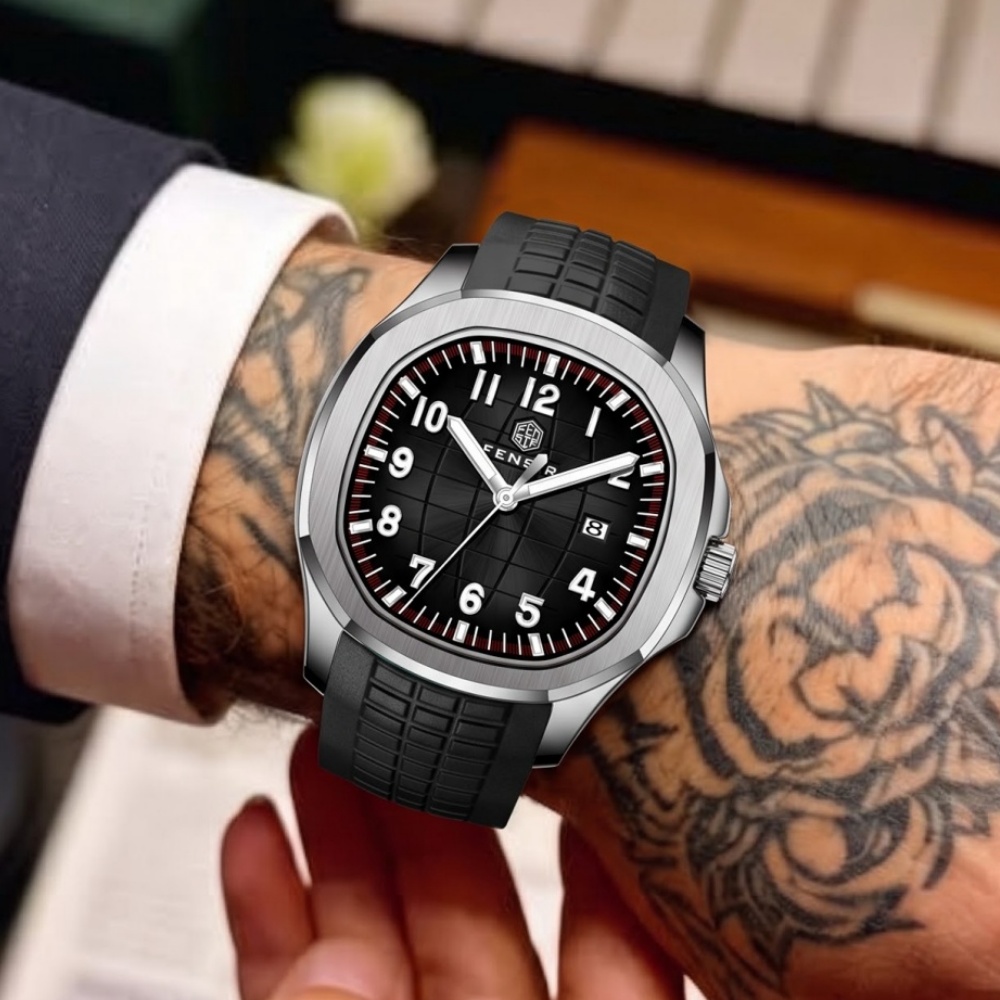 Light Luxury Men's Quartz Watc - Luxury Watch With Rubber Strap recension och pris