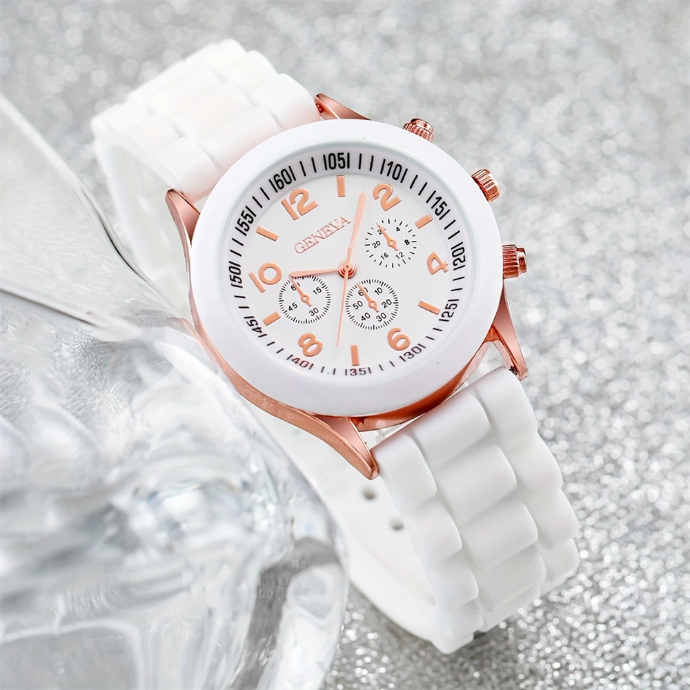 2Pcs Luxury Women's Watch Set  - Luxury Watch With Rubber Strap recension och pris