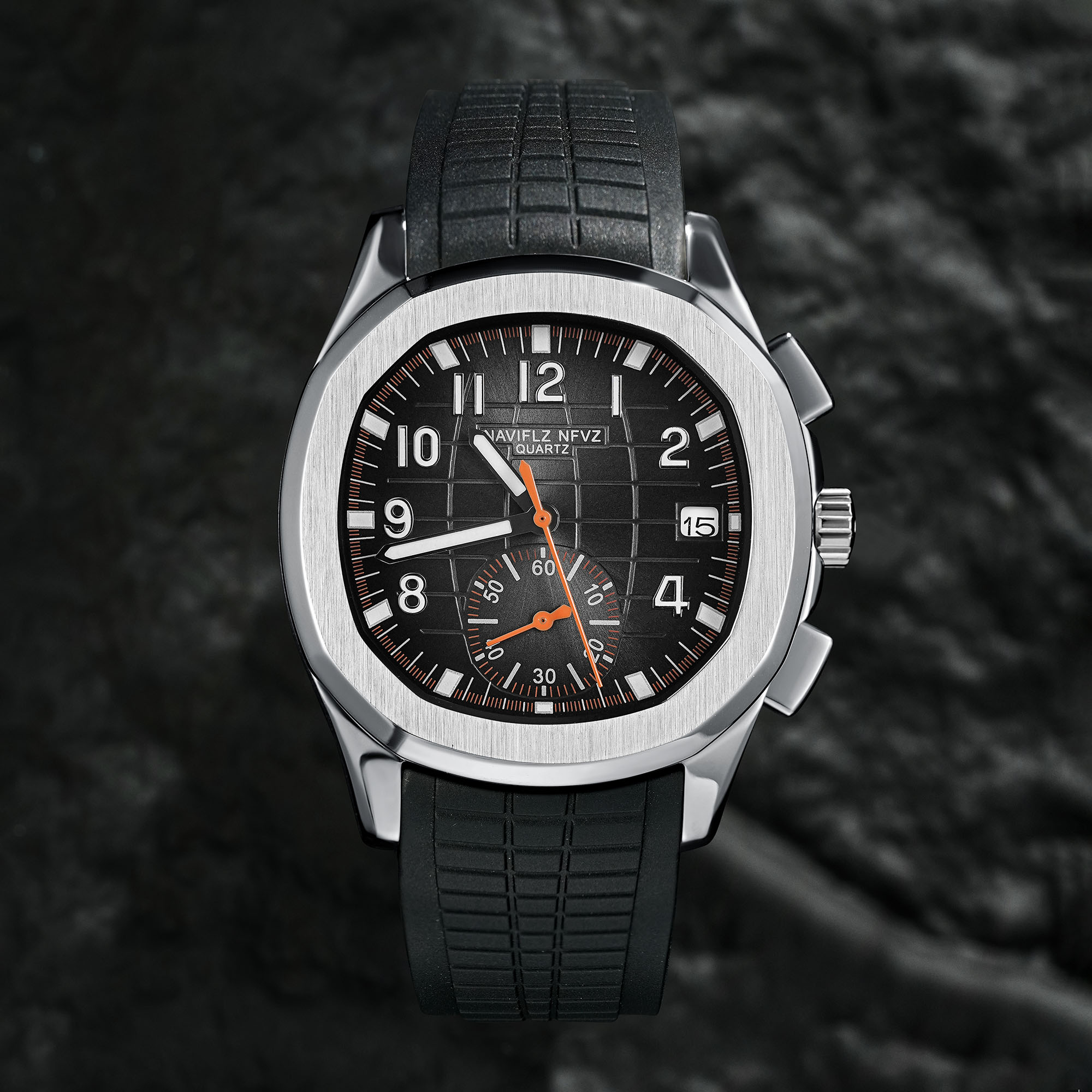 40MM Men's Luxury Watch NAVIFL - Luxury Watch With Rubber Strap recension och pris