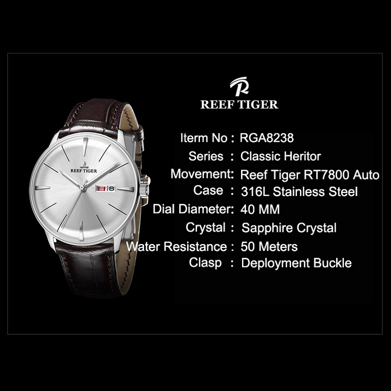 Reef Tiger Luxury Men Watch,Me - Luxury Watch With Rubber Strap recension och pris