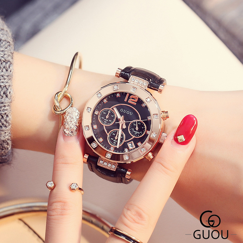 2018 GUOU Top Brand Fashion Lu - Luxury Watch Brand For Women recension och pris